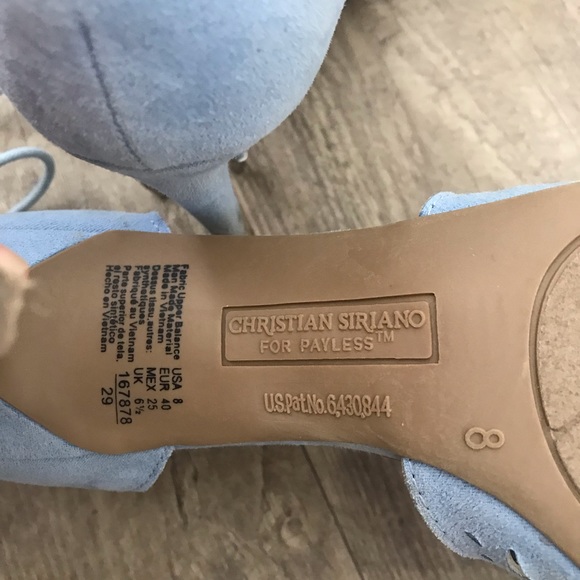 Blue lace up heel size 8 - Picture 4 of 5